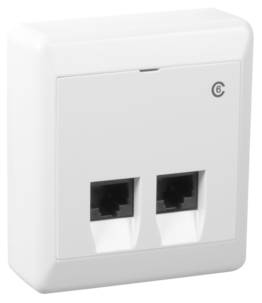 Elko RS utenpåliggende nettverksuttak Cat 6