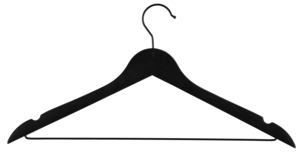 Sklisikre kleshengere i tre med metallpinne, 8-pakning