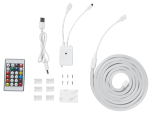 Fleksibel LED-list RGBIC USB med fjernkontroll, 2 m