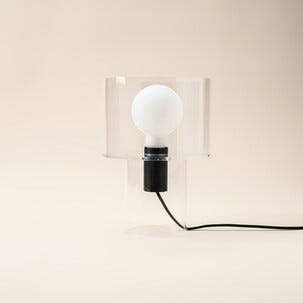 Northlight Kiara bordlampe i transparent akryl, 28 cm