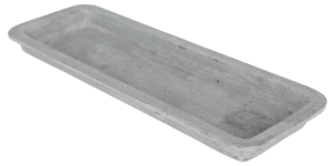 Ljusfat, avlångt för blockljus, betong, 35 cm