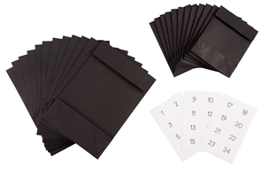 Adventspåsar 24-pack, svart