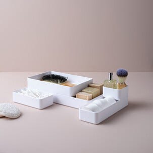 Calm oppbevaringsboks i hvit plast