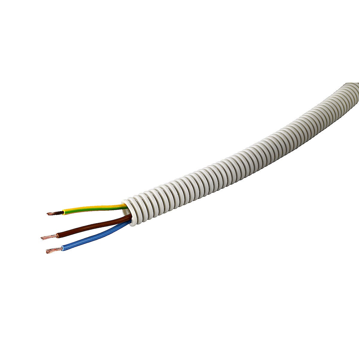 Flexrør med kabel 3G1,5 | Clas Ohlson Kabel PR 2x2,5+2,5 | Clas Ohlson