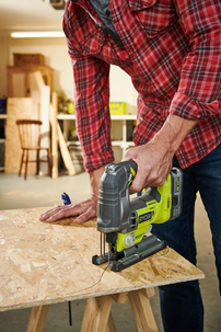 Ryobi sticksåg R18JS7-0 One+, batteridriven