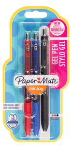 Paper Mate InkJoy Gel, 3-pack kulepenner