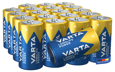 Varta Longlife Power C/LR14-batterier, 20-pakning