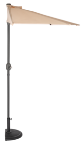 Puolikas aurinkovarjo parvekkeelle tai seinälle, luonnonvärinen