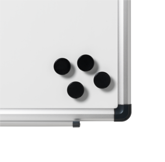 Naga magneter till whiteboard, svart 4-pack