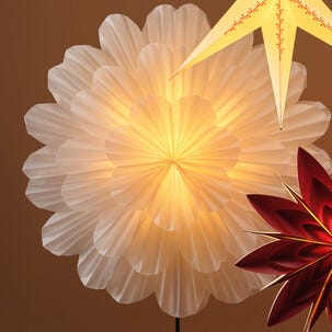 Northlight stor adventsstjärna blomma vit, 80 cm