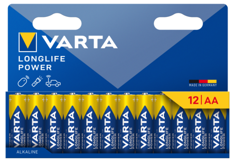 VARTA Longlife Power, alkaliskt batteri, AA/LR6