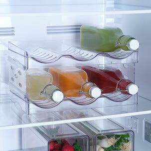 Flaskestativ til 6 flasker, gjennomsiktig plast