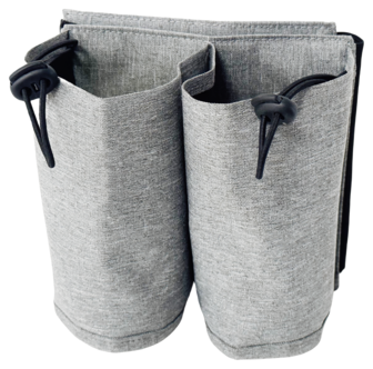 Flaskeholder for koffert eller kabinkoffert, grå