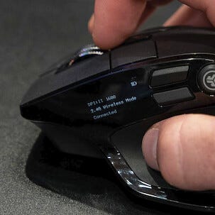 JLAB Epic trådløs mus med OLED-display, oppladbar