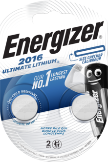 Energizer CR2016 litiumbatteri 3 V, 2-pakning