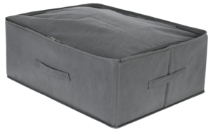 Oppbevaringsveske med glidelås, grå, 58 x 44 x 22 cm