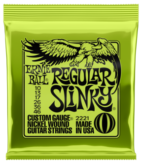 Ernie Ball Regular Slinky 10-46 strängset till elgitarr