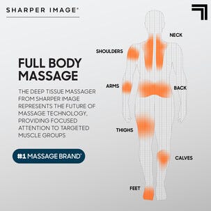 Sharper Image Powerboost Pro+ massagepistol, 6 munstycken