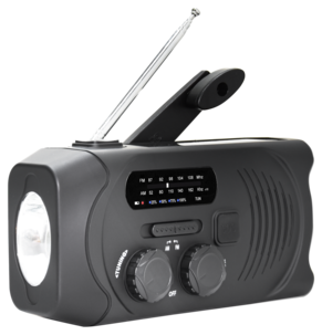 Exibel vevradio med solcell och powerbank