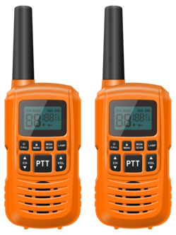 PMR AU208 walkie-talkie 16 kanaler, 2-pakning