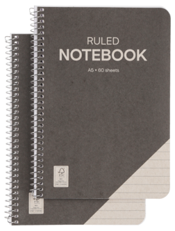 Kollegieblock A5, 2-pack