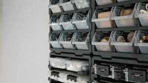 Säilytyslaatikot ja teline Cocraft FSS, 4 laatikkoa