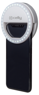 Celly Selfie Flash Light Pro White selfielampe til mobilen