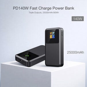 Powerbank tre porter 25 000 mAh, 140 W