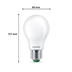 LED Lamppu Philips Ultra Efficient E27 A60, 4 W, lämpimän valkoinen