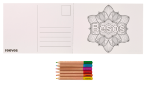 Målarbok Vykort med pennor, Reeves Colourful Cosmos