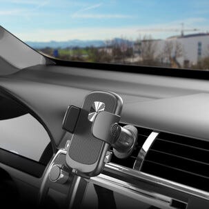 Puhelinpidike auton tuuletussuuttimeen, puristuskiinnike