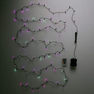 Batteridriven färgad ljusslinga utomhus 5,5 m