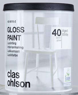 Interiørmaling halvblank glans 40, 0,75 liter