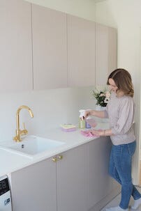 Sini allrengjøring sprayflaske og 2 tabs, startsett