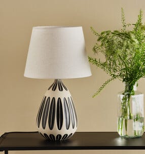 Greta bordslampa keramik, handmålad, 41,5 cm
