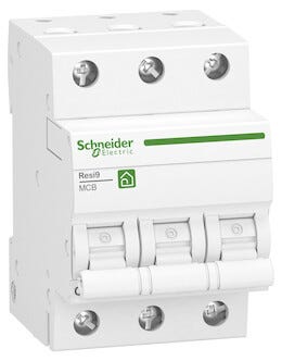 Automatsäkring 16 A 3-polig för elcentral, Schneider Resi9