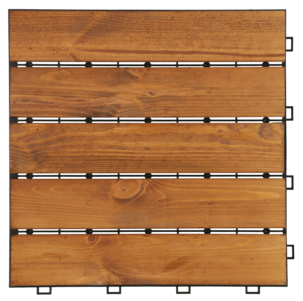 Golvplattor trall, brunlaserad gran, 4-pack