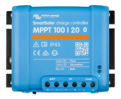 Victron SmartSolar MPPT 100/20 solcelleregulator, 12 V / 24 V / 48 V