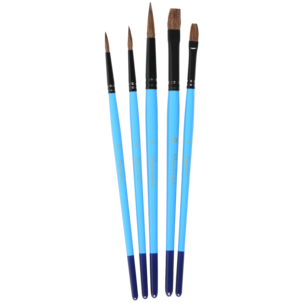 Wagner pensel akvarellmaling ponnyhår og syntet, 5-pakning