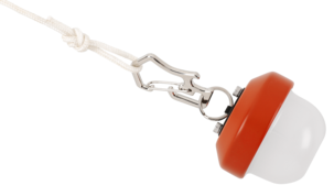 Ladattava retkivalaisin, jossa koukku ja pullonavaaja