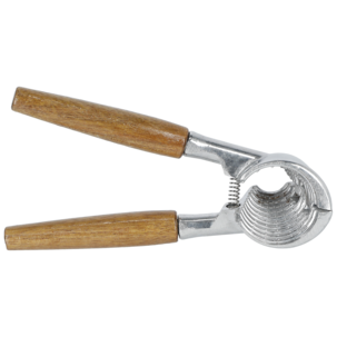 Nötknäckare i trä och aluminium, 17 cm