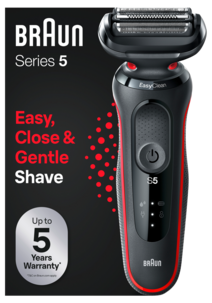 Braun Series 5 51-R1000s Partakone Wet & Dry, punainen