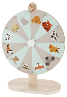 Lykkehjul, snurrehjul med 4 skiver, fra 6 år