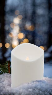 Blockljus LED med timer utomhus, vitt, Northlight