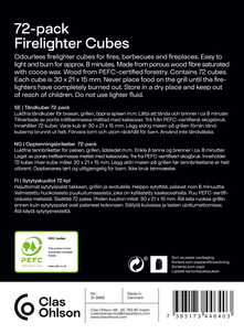 Sytytyspalat puusta ja kaakaovahasta, 72 kpl