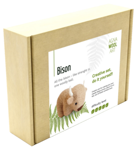 Agna Wool Art Kit Huovutustyö biisoni, 10 cm