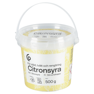 Citronsyra för städ, tvätt och rengöring, 500 gram