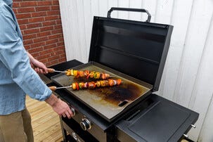 Hällmark stekehelle gass med 3 brennere, stål