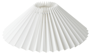 Northlight Ines plisserad lampskärm vit, 25 cm och 36 cm