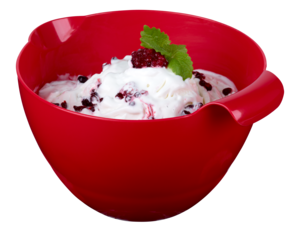 3 skålar med handtag och hällpip